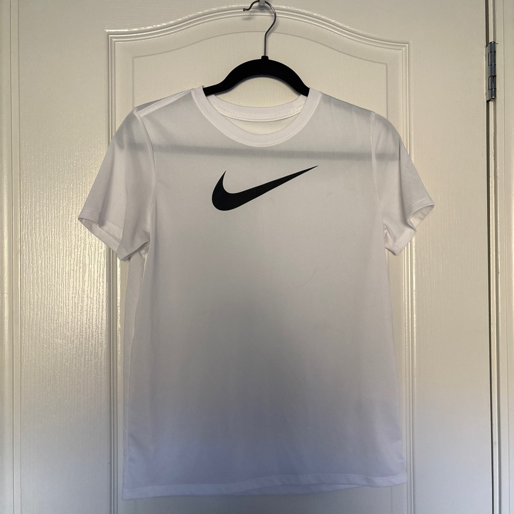 Nike Dri-FIT White Tee with Black Accents